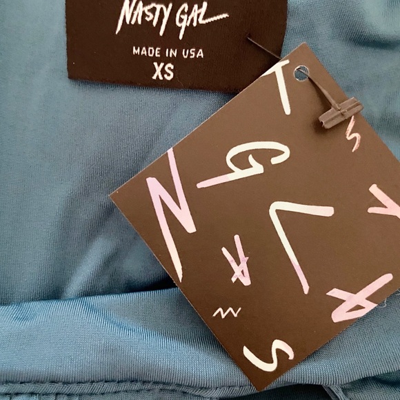 NWT Nasty Gal teal halter dress - Picture 7 of 7